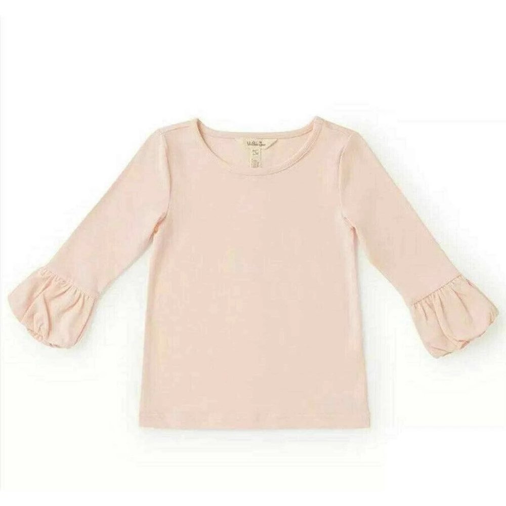 Matilda Jane Softest Pink 3/4 Sleeve Ruffle Tee Size 2